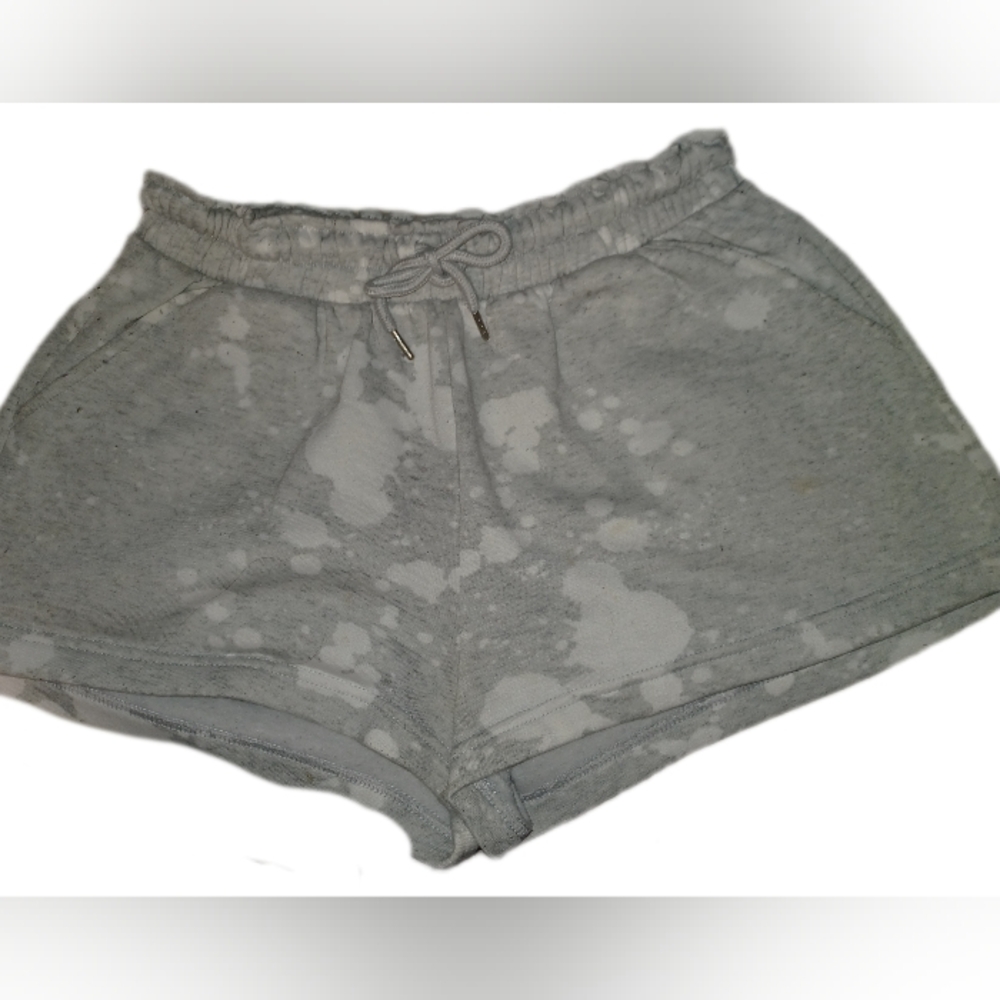 Comfy Grey w/white paint splats Sweat Shorts Women's Size Small